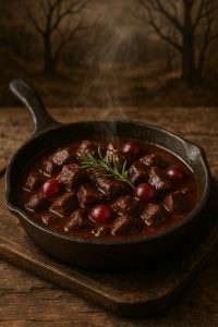 Mehr über den Artikel erfahren Rezeptvorschlag: Damwildgulasch mit Trauben