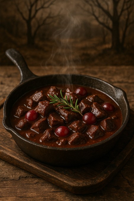 Mehr über den Artikel erfahren Rezeptvorschlag: Damwildgulasch mit Trauben